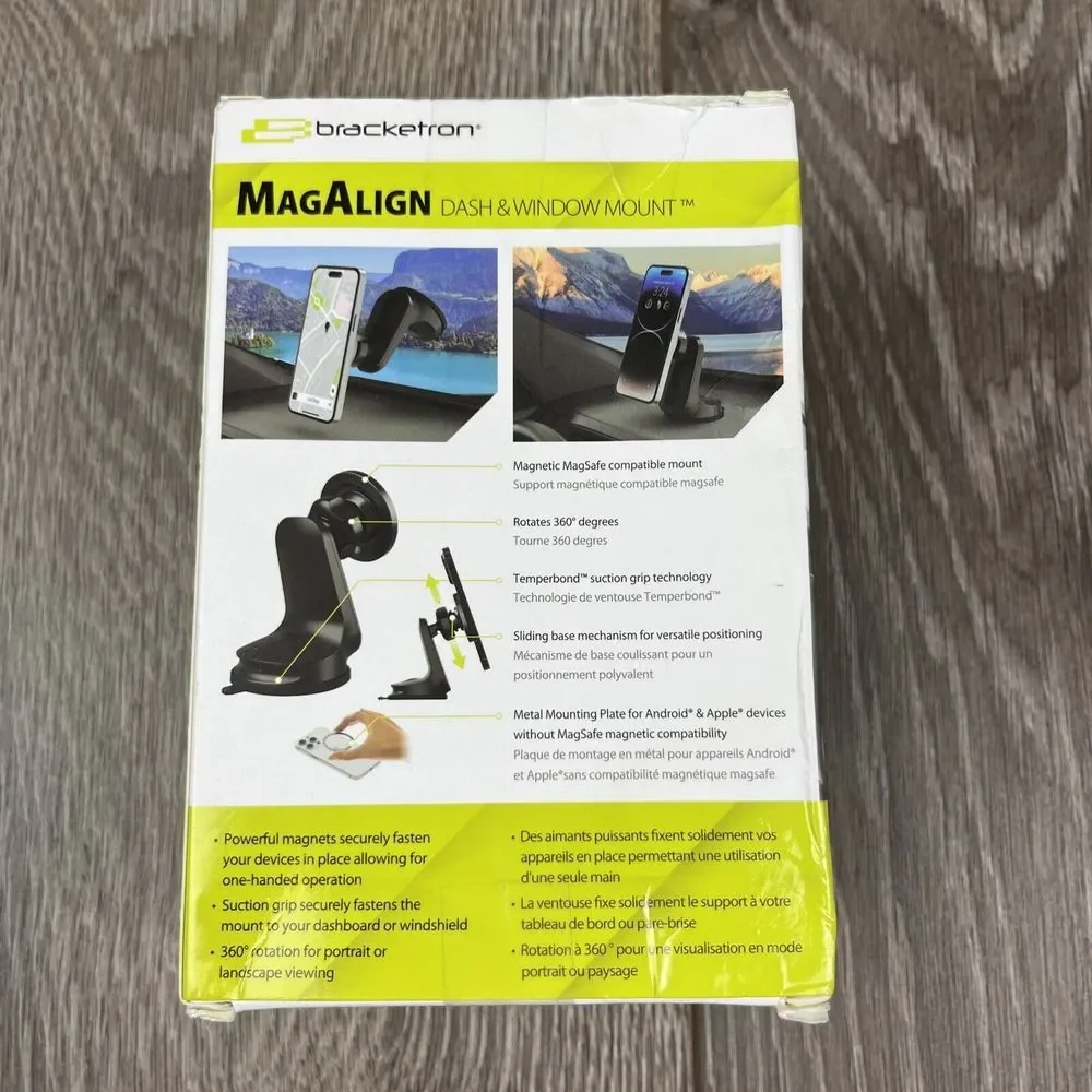 MagAlign Compatible with Apple MagSafe‎ and All Phones Magnetic Windshield